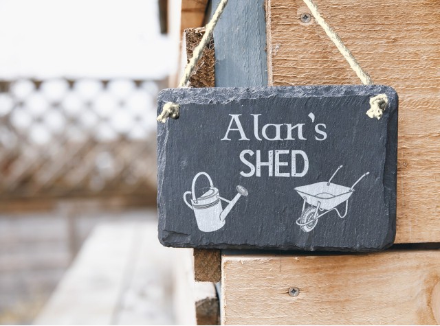 Personalised Shed Slate Hanging Sign